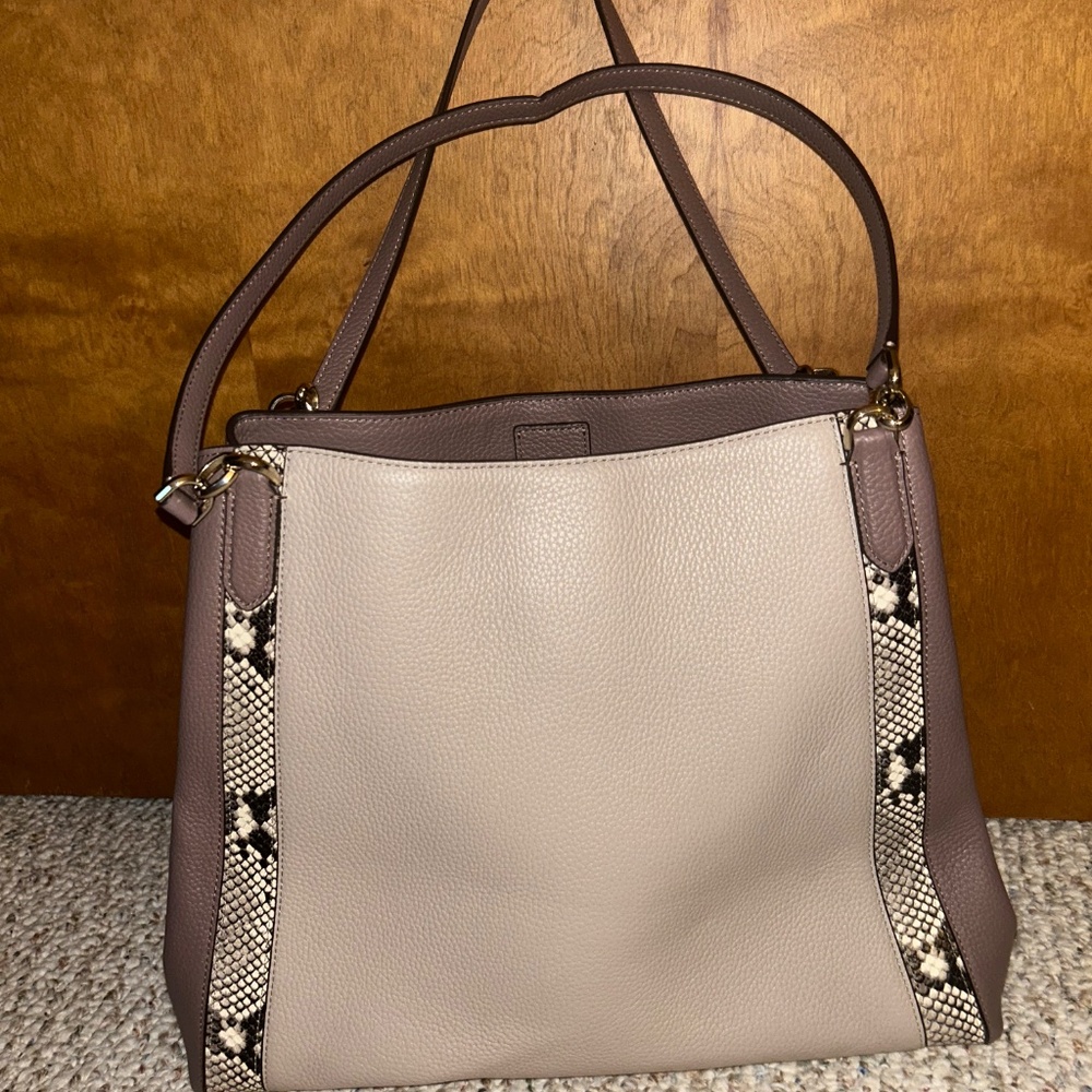 Kate Spade satchel snakeskin and mauve - Picture 2 of 4